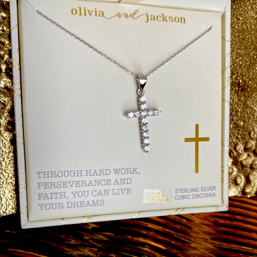 OLIVIA&Jackson Sterling Silver, Cubic Zirconia plus FREE earrings& hair clips